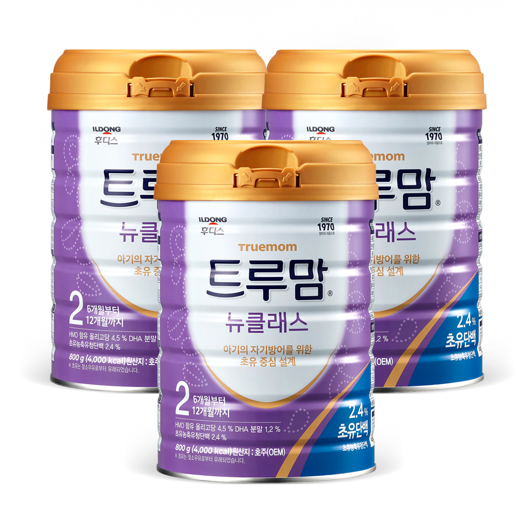 [트루맘] 뉴클래스 2단계 3캔 (6개월부터 12개월까지)