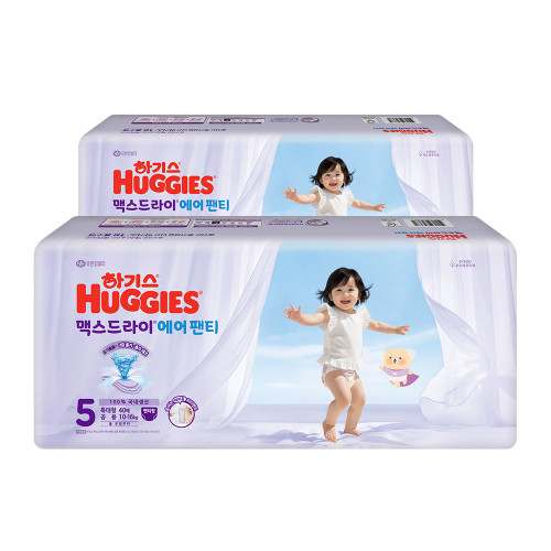 NEW 2026 하기스 맥스드라이 에어 팬티 5단계 공용 80매 (팬티형)