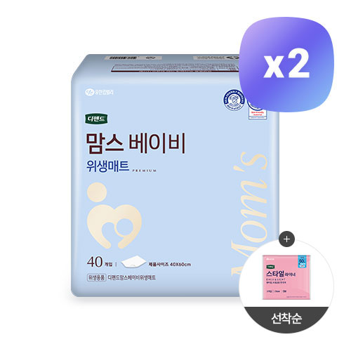 디펜드 맘스 베이비 위생 매트 40매 X 2
