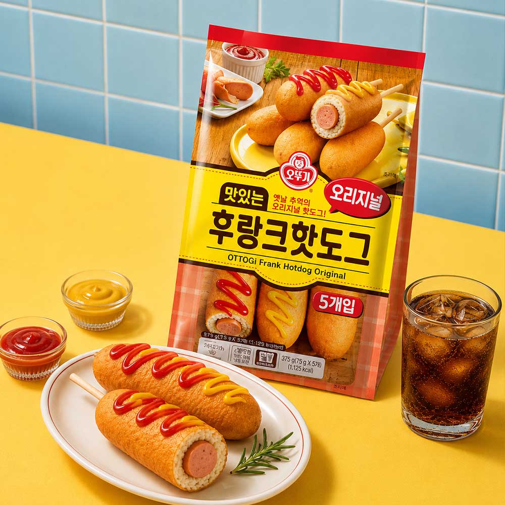 [오뚜기] 맛있는 후랑크 핫도그 오리지널 (75gX5개입) 2개
