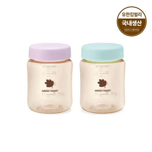 그린핑거 베베그로우 이유식 보관용기 160ml 2P (민트&퍼플) (EA)