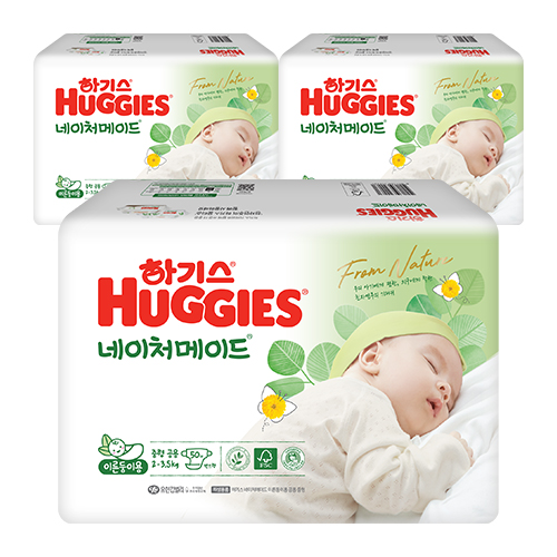 하기스 네이처메이드 이른둥이기저귀 중형 공용 150매 (밴드형)