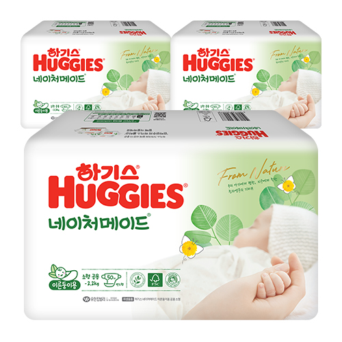 하기스 네이처메이드 이른둥이기저귀 소형 공용 150매 (밴드형)