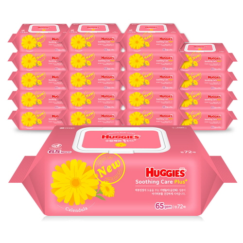 하기스 수딩케어플러스 물티슈 72매 X 20팩