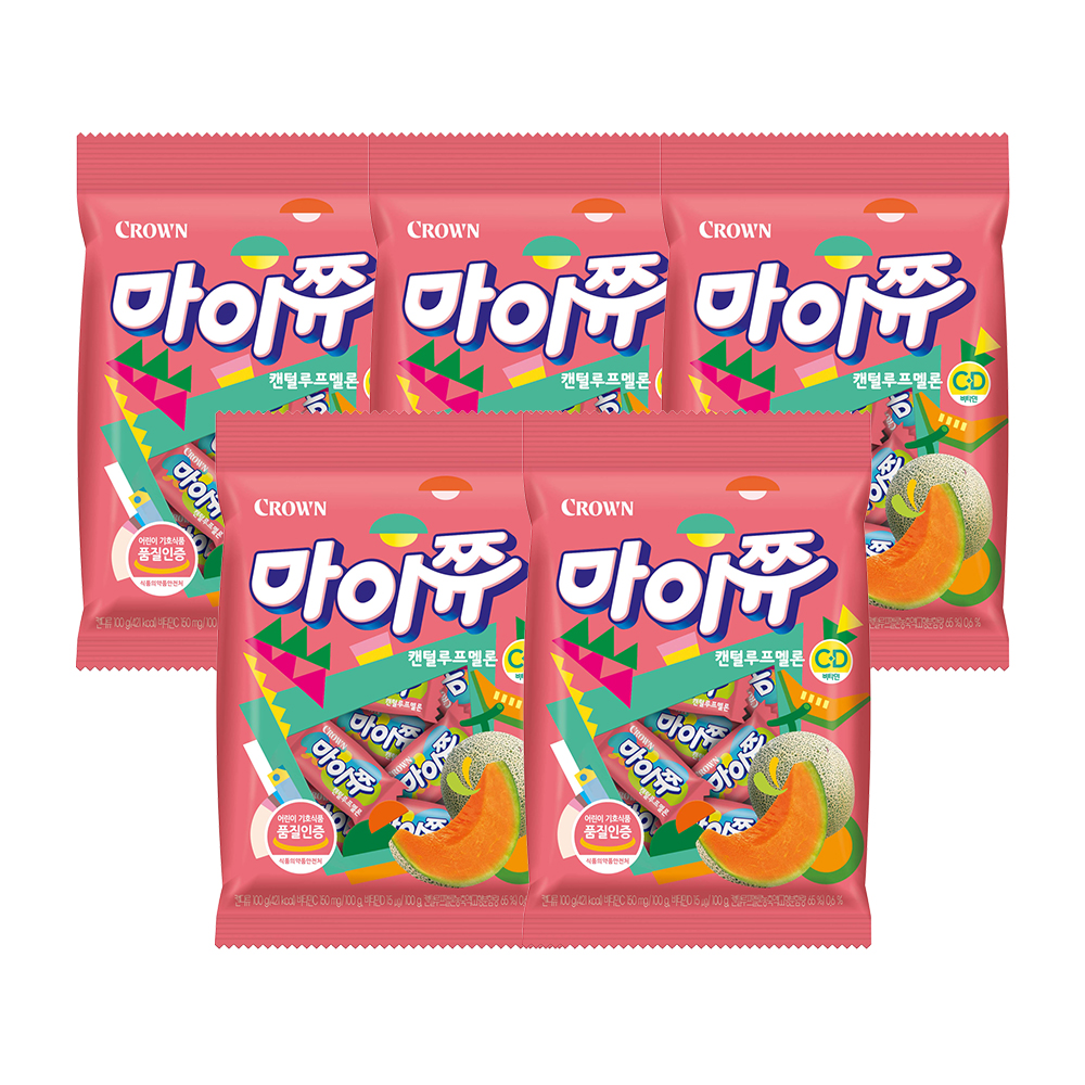 [크라운] 마이쮸 캔털루프멜론 100g 5봉
